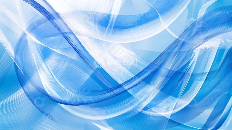 高清大图下载【趣麦麦图】抽象蓝色波浪背景