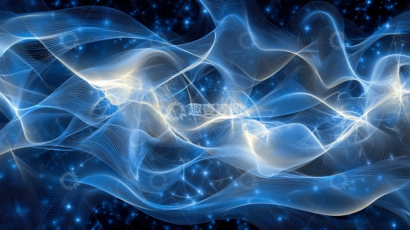 高清大图下载【趣麦麦图】蓝色光波