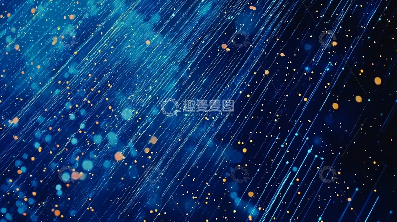 高清大图下载【趣麦麦图】蓝色光线雨滴背景