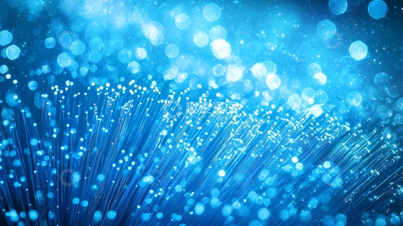 高清大图下载【趣麦麦图】-蓝色光纤背景1