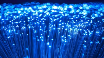 蓝色光纤