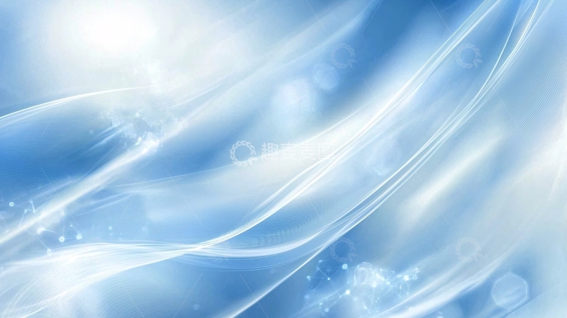 高清大图下载【趣麦麦图】蓝色光线波浪背景
