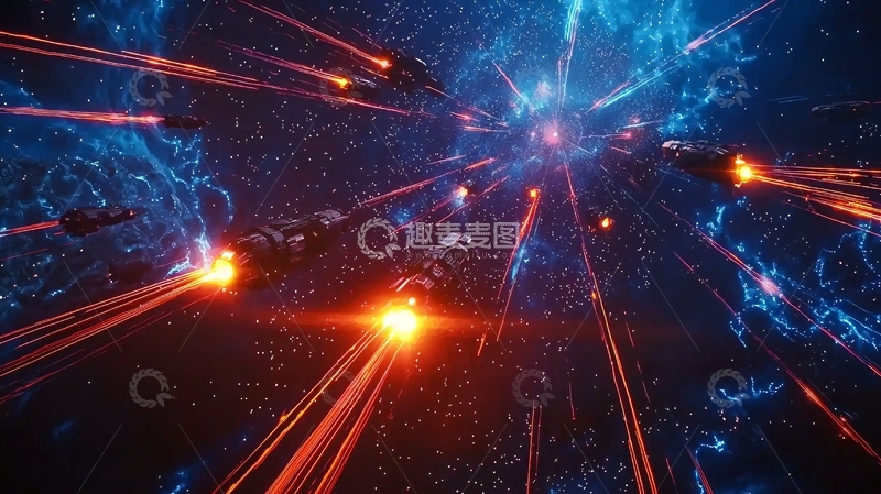 高清大图下载【趣麦麦图】宇宙飞船太空大战