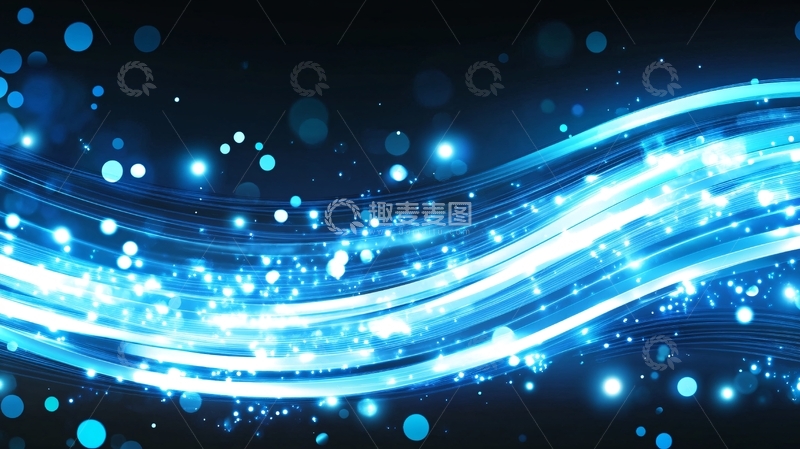 高清大图下载【趣麦麦图】蓝色光波