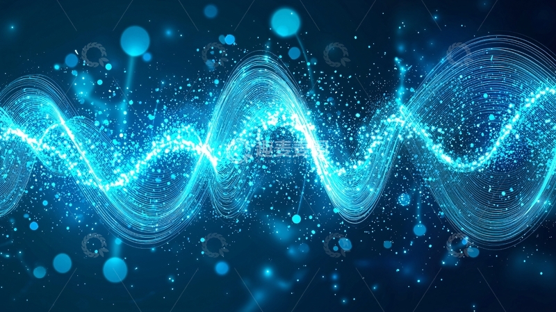 高清大图下载【趣麦麦图】蓝色能量波浪