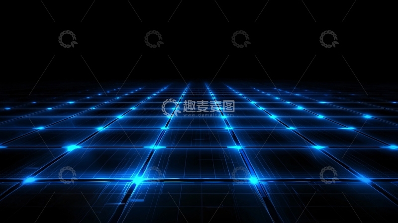 高清大图下载【趣麦麦图】蓝色科技感光效背景