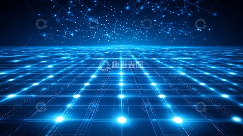 高清大图下载【趣麦麦图】蓝色科技感背景5