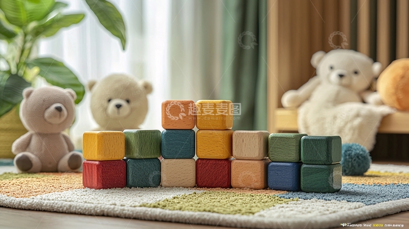 高清大图下载【趣麦麦图】儿童玩具积木