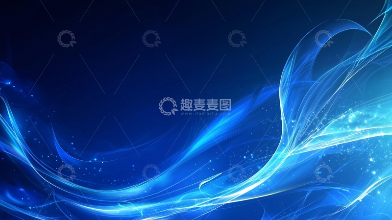 高清大图下载【趣麦麦图】蓝色光线动态抽象背景