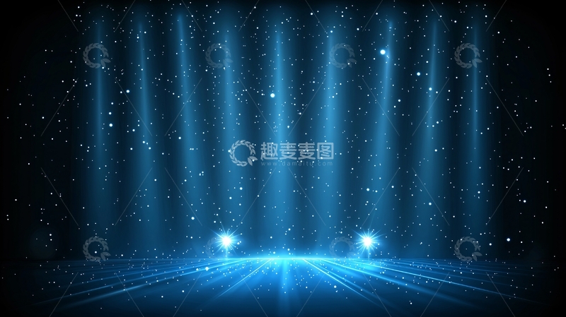高清大图下载【趣麦麦图】蓝色光束背景