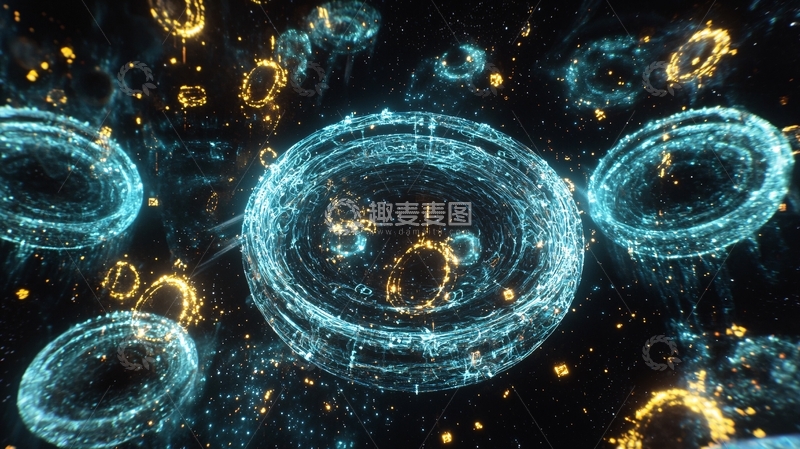 高清大图下载【趣麦麦图】抽象光环粒子