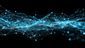 蓝色科技感网络连接