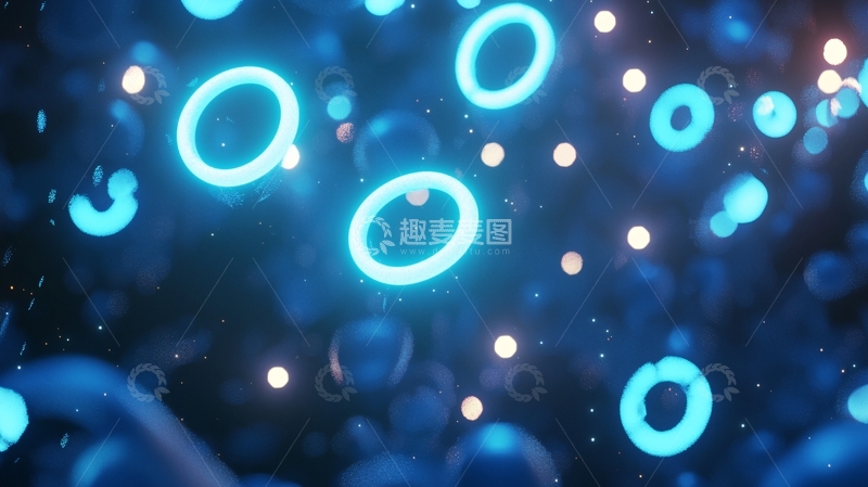 高清大图下载【趣麦麦图】蓝色光环