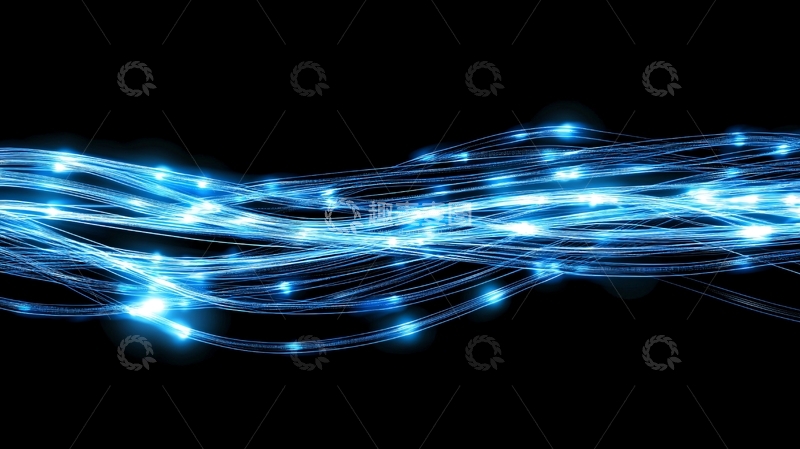 高清大图下载【趣麦麦图】蓝色光线流体