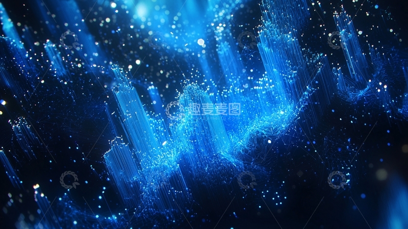 高清大图下载【趣麦麦图】蓝色水流特效