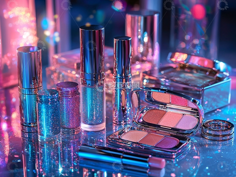 高清大图下载【趣麦麦图】色彩斑斓的化妆品静物