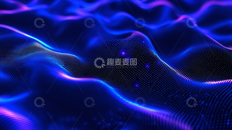 高清大图下载【趣麦麦图】蓝色紫色波浪光效