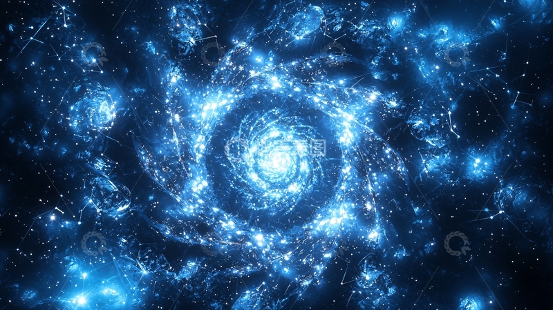 高清大图下载【趣麦麦图】蓝色能量漩涡