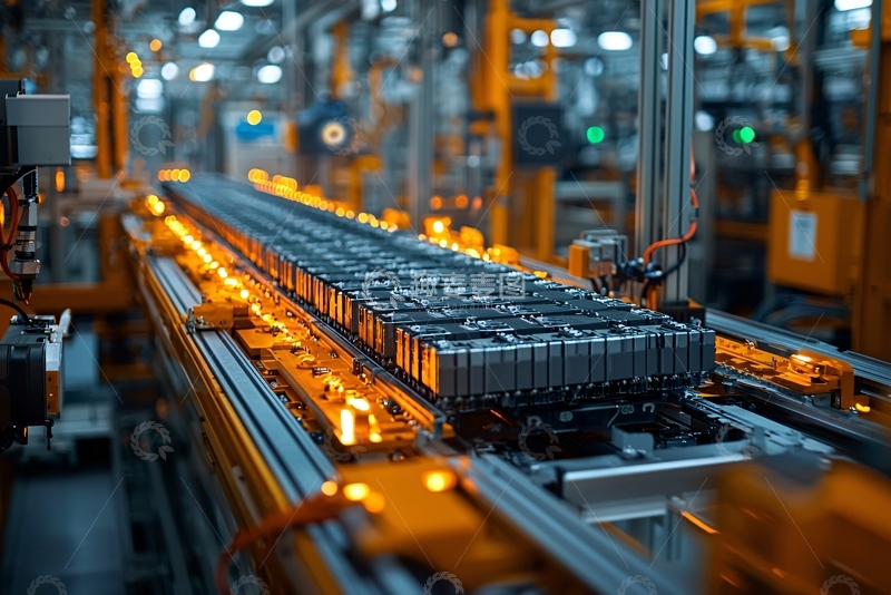 高清大图下载【趣麦麦图】流水线生产电池