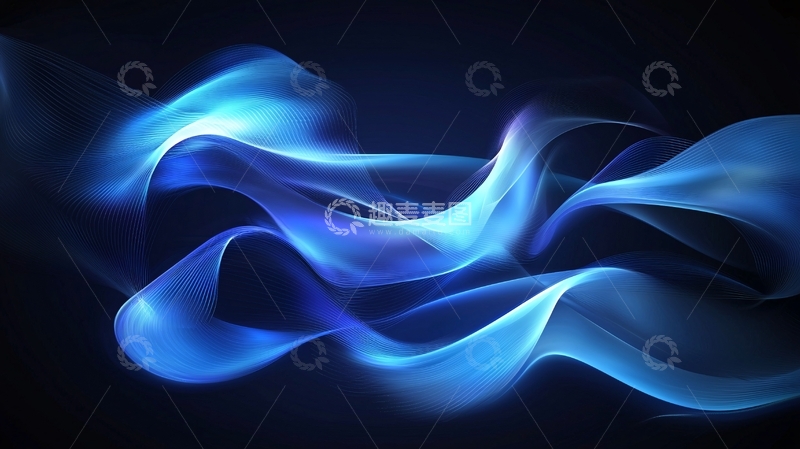 高清大图下载【趣麦麦图】蓝色能量波纹