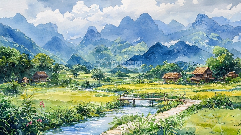 高清大图下载【趣麦麦图】山水田园风光14