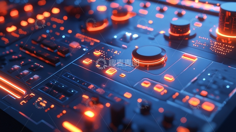 高清大图下载【趣麦麦图】未来科技控制面板