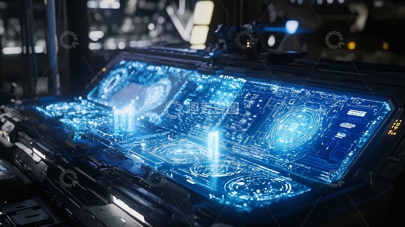 高清大图下载【趣麦麦图】未来科技控制面板