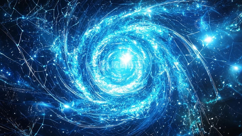 高清大图下载【趣麦麦图】蓝色能量漩涡