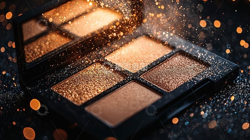 高清大图下载【趣麦麦图】金色闪耀的眼影盘