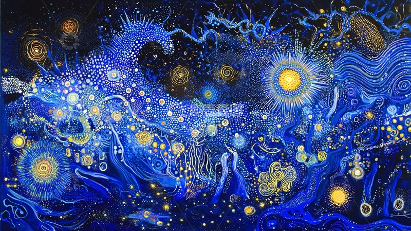 高清大图下载【趣麦麦图】星河奔马图