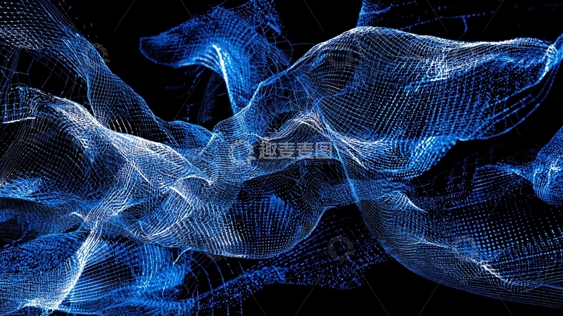 高清大图下载【趣麦麦图】蓝色能量流体