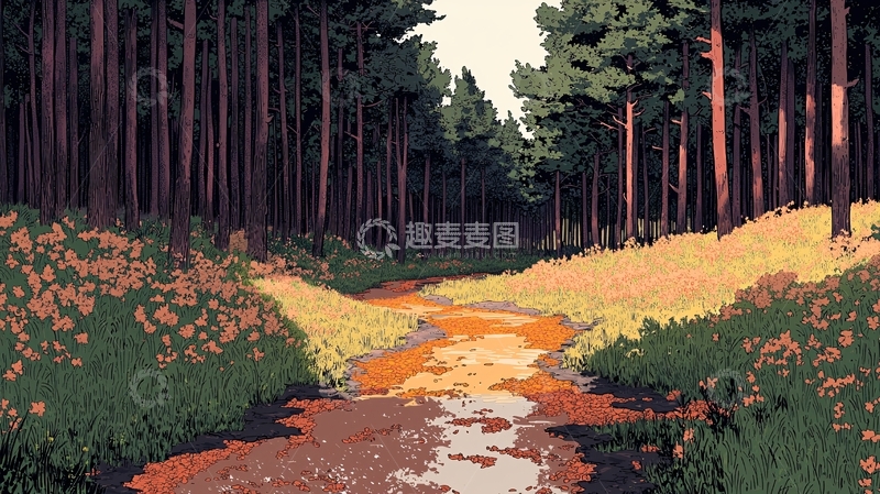 高清大图下载【趣麦麦图】森林小路