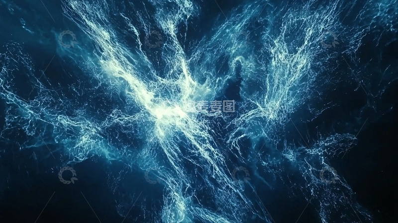 高清大图下载【趣麦麦图】蓝色能量漩涡