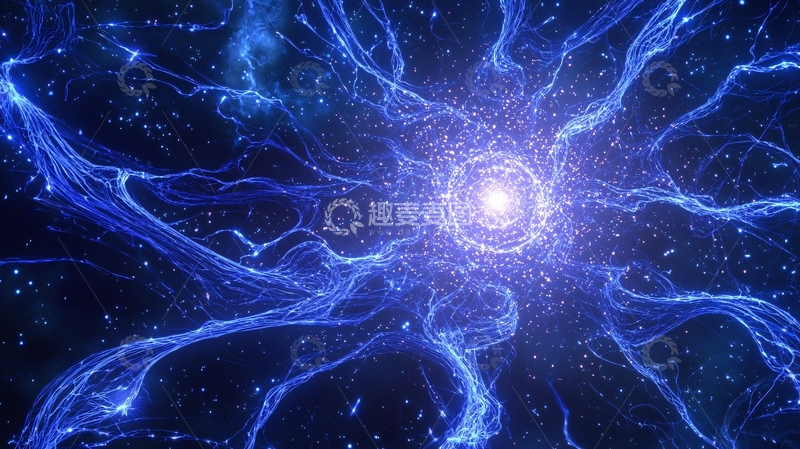 高清大图下载【趣麦麦图】蓝色能量漩涡