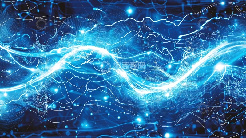 高清大图下载【趣麦麦图】蓝色能量波纹