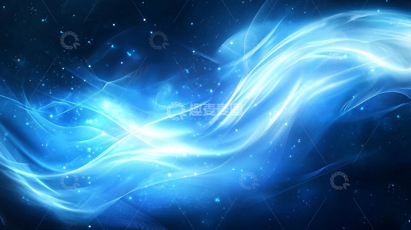 高清大图下载【趣麦麦图】蓝色光波