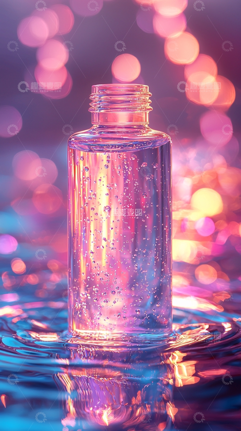 高清大图下载【趣麦麦图】晶莹剔透的精华液瓶身