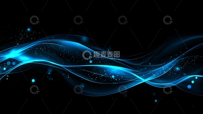 高清大图下载【趣麦麦图】蓝色光波