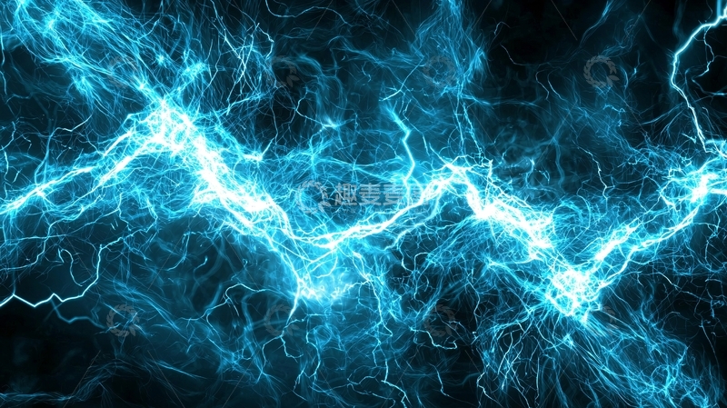 高清大图下载【趣麦麦图】蓝色闪电