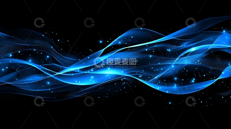 高清大图下载【趣麦麦图】蓝色光波