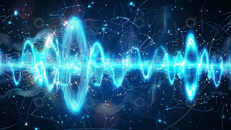 高清大图下载【趣麦麦图】蓝色能量波