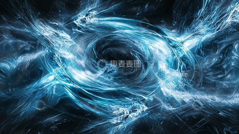 高清大图下载【趣麦麦图】蓝色能量漩涡