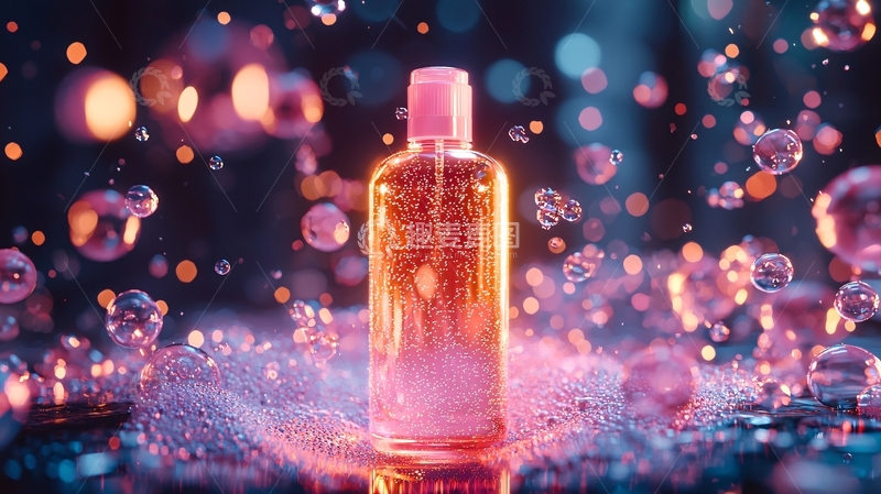 高清大图下载【趣麦麦图】粉色液体瓶