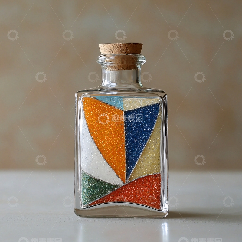 高清大图下载【趣麦麦图】彩色沙瓶艺术品