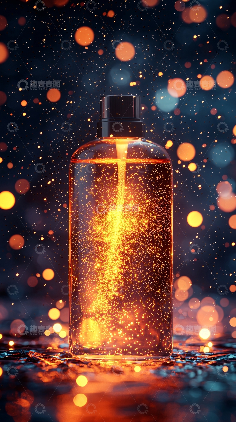 高清大图下载【趣麦麦图】琥珀色液体瓶