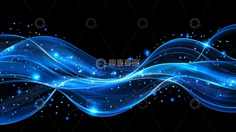 高清大图下载【趣麦麦图】蓝色光波