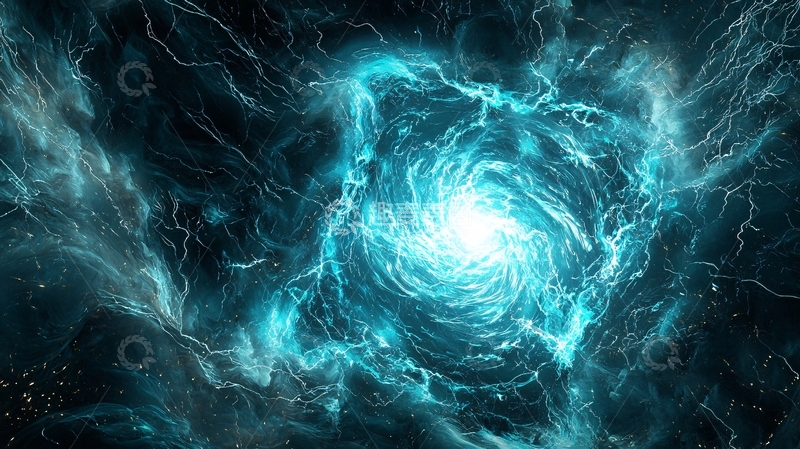 高清大图下载【趣麦麦图】蓝色能量漩涡