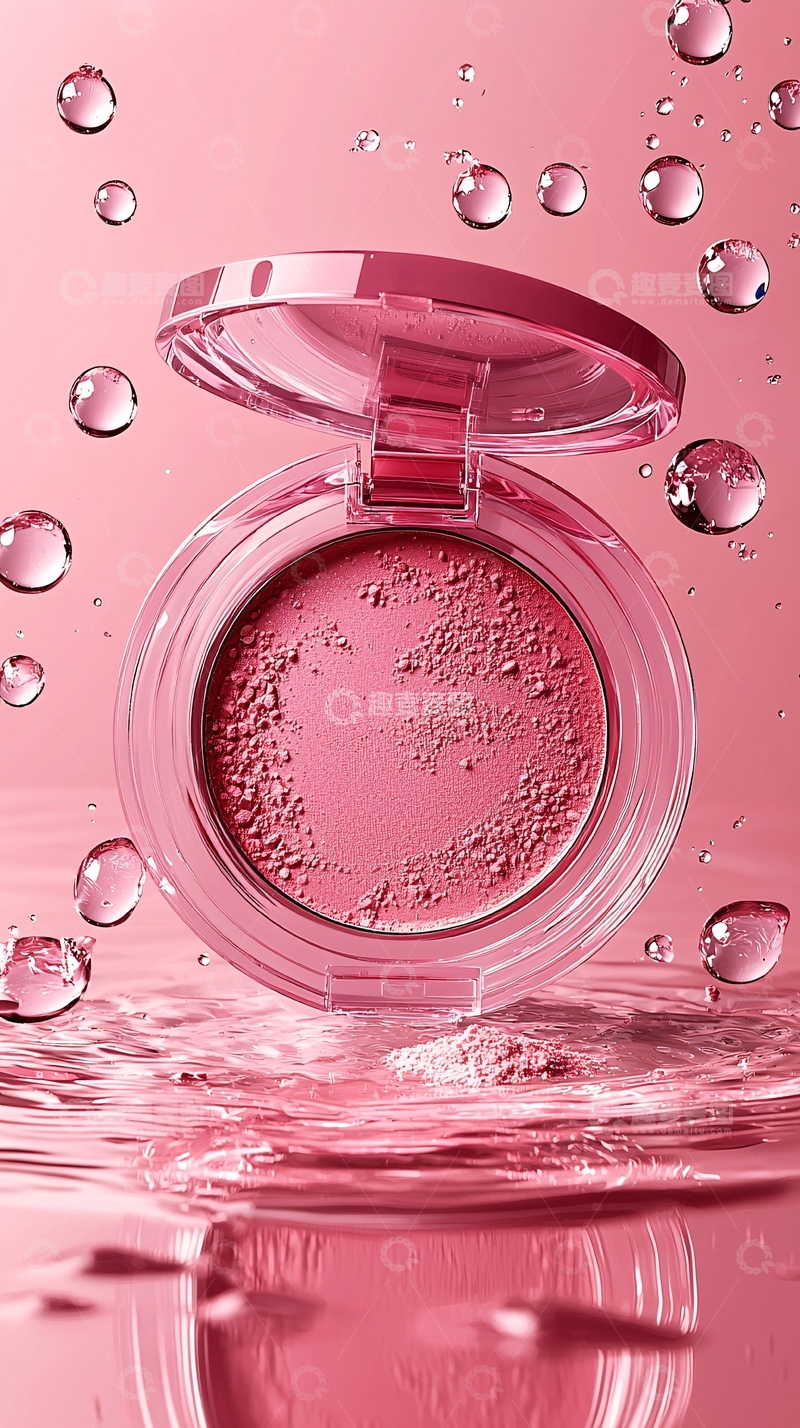 高清大图下载【趣麦麦图】粉色腮红