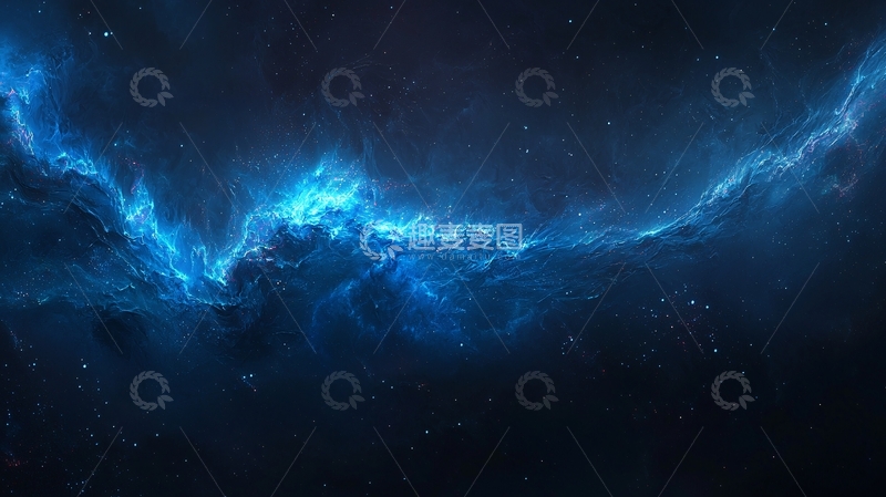 高清大图下载【趣麦麦图】深蓝色宇宙星云