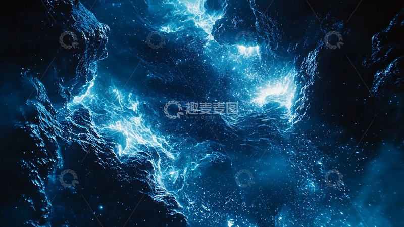 高清大图下载【趣麦麦图】深蓝能量漩涡